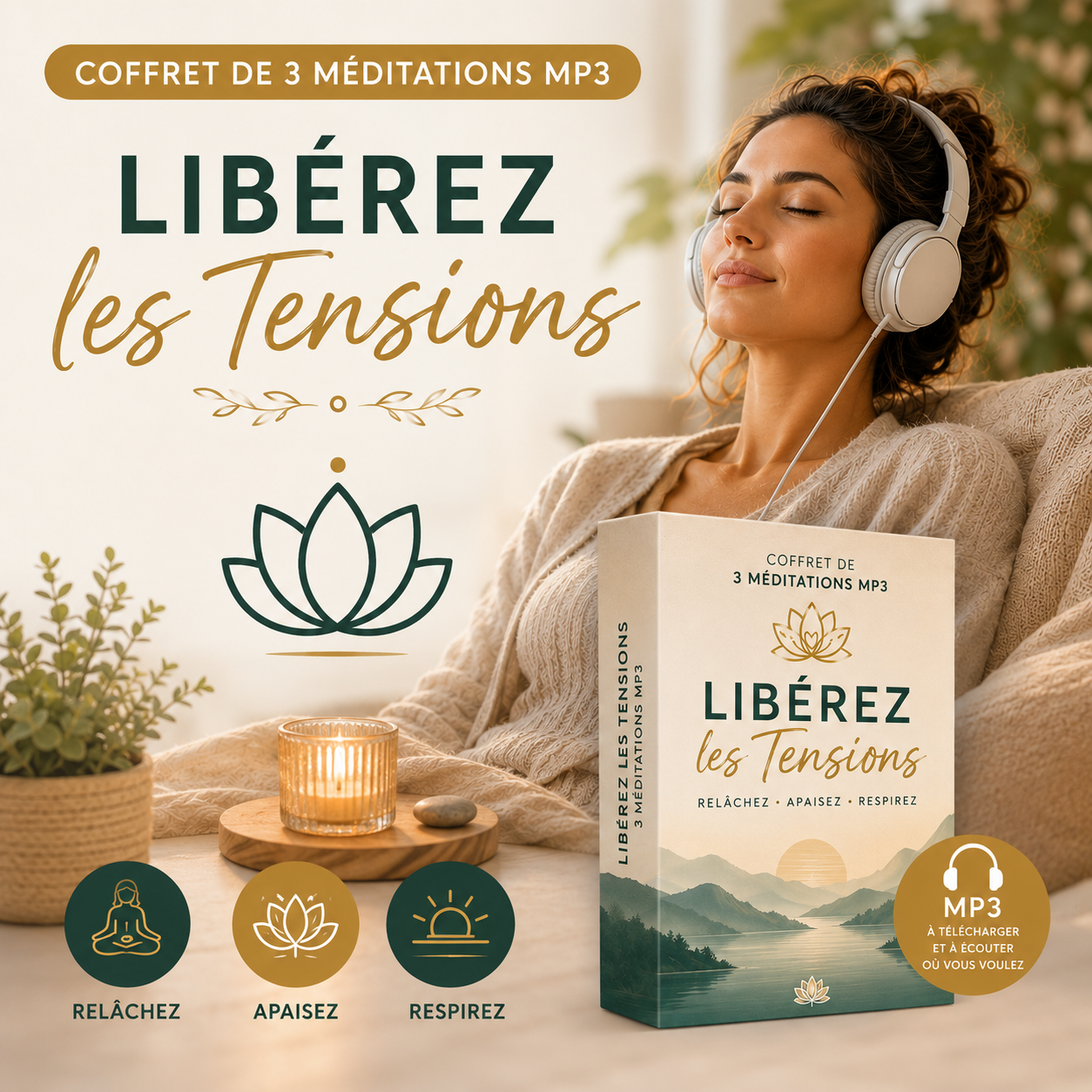 Coffret 3 Méditations : Libérez les tensions